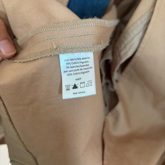 Venus Trench Coat Denim Trim Cotton Sz 4 - Picture 12 of 15